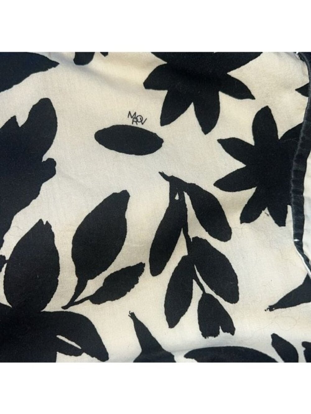 Zoe & Claire Midi Dress Womens M Black Cream Floral Striped Tie Waist - Picture 9 of 14